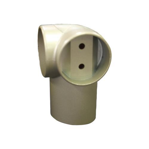 エスコ (ESCO)  EA951EL-253 φ35mm 手すり用コーナーブラケット(シルバー) ...