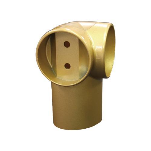 エスコ (ESCO)  EA951EL-254 φ35mm 手すり用コーナーブラケット(ゴールド E...