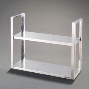 【SALE価格】エスコ (ESCO)  EA951FF-42 1200x300x700mm 吊棚(二段/ステンレス製) EA951FF-42｜orangetool