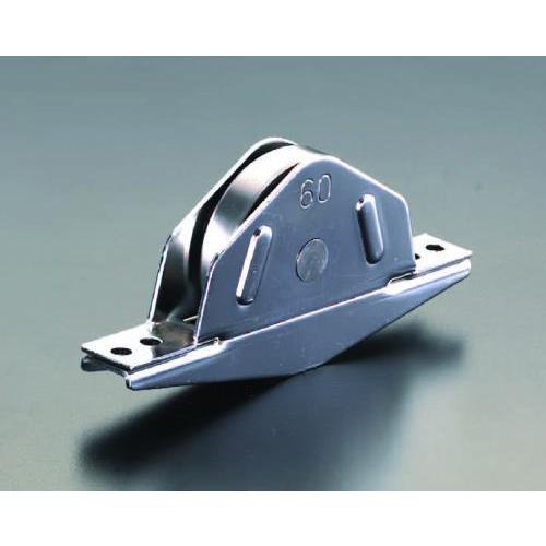 【SALE価格】エスコ (ESCO)  EA986R-23 75mm 戸車(平型・ステンレス車輪・ス...