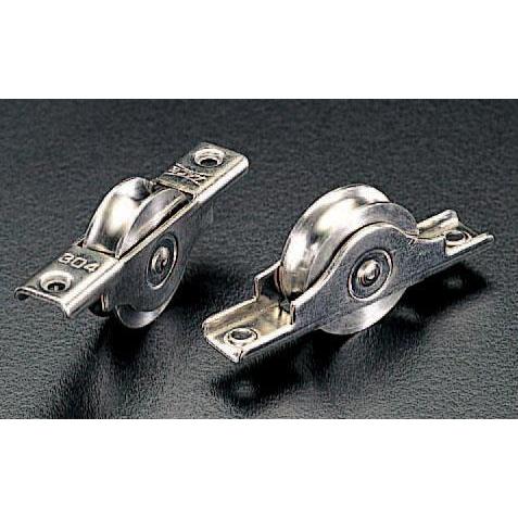 【SALE価格】エスコ (ESCO)  EA986RE-4 50mm 戸車(丸溝・ステンレス製/2個...