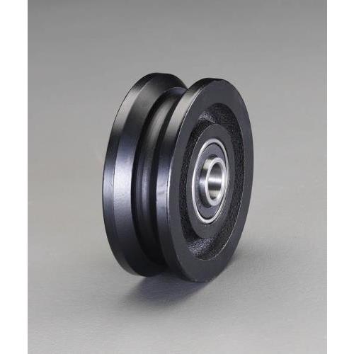 【SALE価格】エスコ (ESCO)  EA986VA-350 150mm 戸車車輪(V型・重量用)...