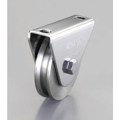 エスコ (ESCO)  EA986VK-110 110mm/1400kg 戸車(V型・重量用・ステン...