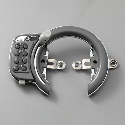 【SALE価格】エスコ (ESCO)  EA986YE-43 サークル錠(自転車用/ボタン式/シルバ...