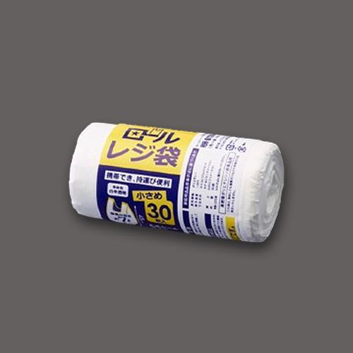 エスコ (ESCO)  350x450mm ロール手提げポリ袋(白半透明/30枚) EA995AD-...