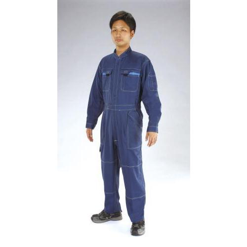 エスコ (ESCO)  EA996AC-53 [LL] 継ぎ作業服(帯電防止/ネイビー) EA996...