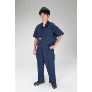 【SALE価格】エスコ (ESCO)  EA996AM-103 [LL] 空調継ぎ作業服(送風ファン付/半袖ネイビー) EA996AM-103｜orangetool