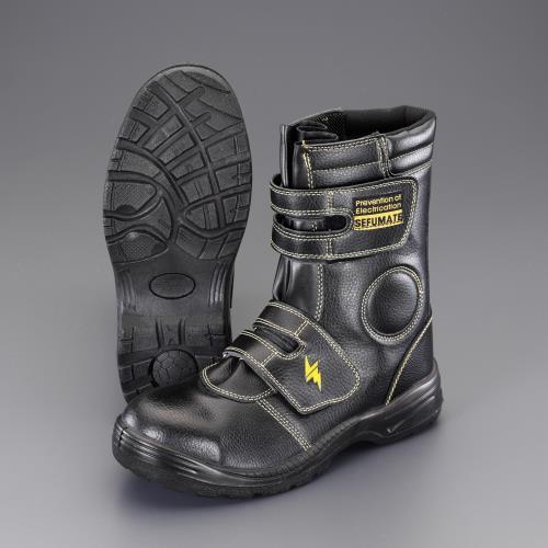 【SALE価格】エスコ (ESCO)  EA998YH-28 28.0cm 静電安全靴(ロング/黒)...