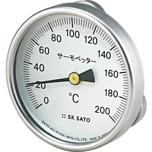 佐藤 バイメタル式表面温度計 サーモペッター 0~400℃ () ( 2340-40 ) (株)佐藤...
