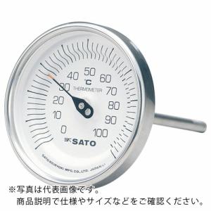 佐藤 バイメタル温度計BM-T型 測定温度範囲0~100℃ 感温部長さ150mm ( BMT90S4 ) (株)佐藤計量器製作所｜orangetool
