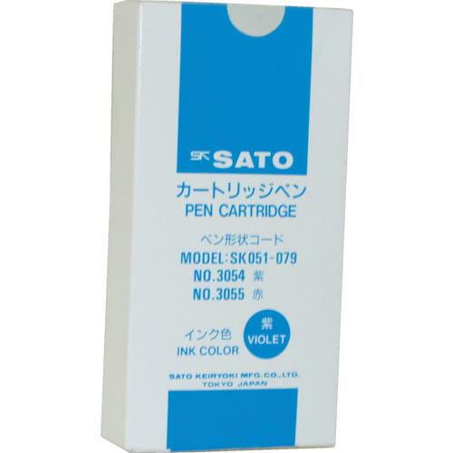 佐藤 カートリッジペン(紫) (12本入) ( 7238-02 ) (株)佐藤計量器製作所