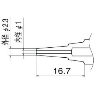【SALE価格】白光 ノズル 1.0mm ロング ( N1-L10 ) 白光(株)｜orangetool