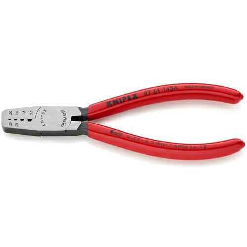 KNIPEX エンドスリーブ用圧着ペンチ プラスチックハンドル ( 9761-145A ) KNIP...