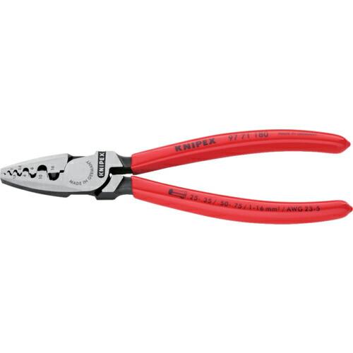 KNIPEX エンドスリーブ用圧着ペンチ プラスチックハンドル ( 9771-180 ) KNIPE...