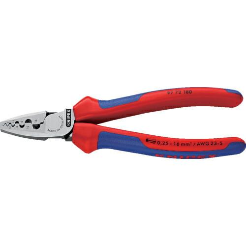 KNIPEX エンドスリーブ用圧着ペンチ コンフォートハンドル ( 9772-180 ) KNIPE...