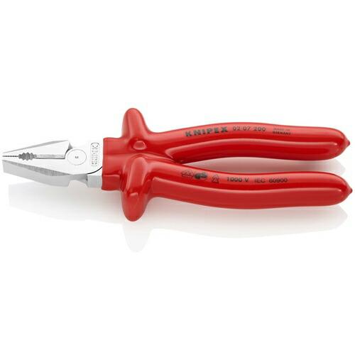 【SALE価格】KNIPEX 絶縁強力型ペンチ 1000V絶縁 ディップコートハンドル 200mm ...