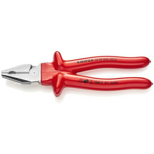 【SALE価格】KNIPEX 絶縁強力型ペンチ 1000V絶縁 ディップコートハンドル 225mm ...