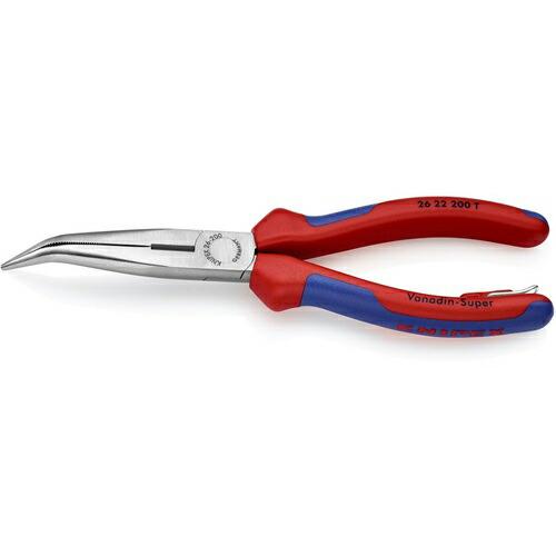 KNIPEX 先曲ロングラジオペンチ(落下防止ツール付き) 200mm ( 2622-200TBK ...