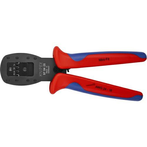 KNIPEX Mini-Fit(R)用平行圧着ペンチ 全長190mm ( 9754-26 ) KNI...
