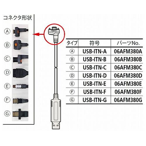 ミツトヨ　インプットツール（平形ストレート防水タイプ／ＵＳＢ−ＩＴＮ−Ｇ　 ( 06AFM380G ...