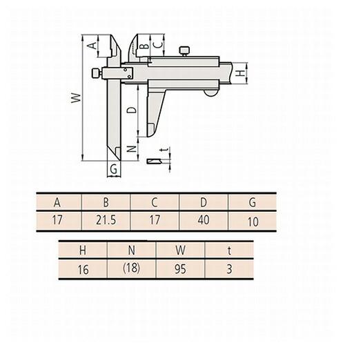 ミツトヨ　オフセットノギス　（536-101）　 ( NT10-15 )