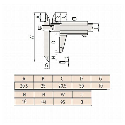 ミツトヨ　オフセットノギス　（536-102）　 ( NT10-20 )