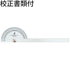 シンワ測定　プロトラクター　No.３０　シルバー　φ１２０　竿目盛なし　校正証明書+トレサビリティ体系図　 ( 62774 )｜orangetool