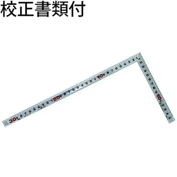 シンワ測定　曲尺角厚　シルバー　３０cm　表裏同目　ＪＩＳ　校正証明書+トレサビリティ体系図　【10...