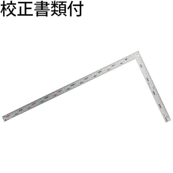 シンワ測定　曲尺厚手広巾　シルバー５０cm　表裏同目６段目盛マグネット付ＪＩＳ　校正証明書+トレサビ...