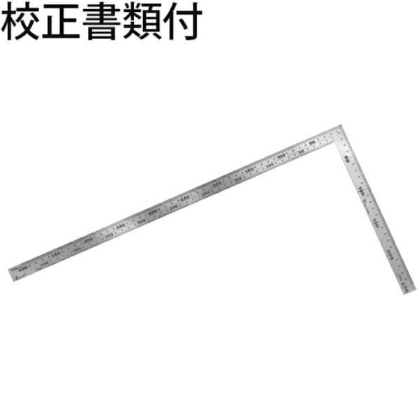 シンワ測定　曲尺厚手広巾　ステン　５０cm　表裏同目　６段目盛　ＪＩＳ　校正証明書+トレサビリティ体...