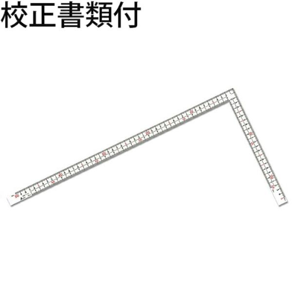 シンワ測定　曲尺厚手広巾　ホワイト　５０cm　表裏同目　８段目盛　校正証明書+トレサビリティ体系図　...