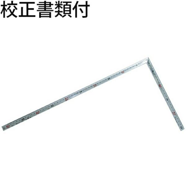 シンワ測定　曲尺高級角厚　シルバー　５０cm　裏面角目　匠甚五郎　ＪＩＳ　校正証明書+トレサビリティ...