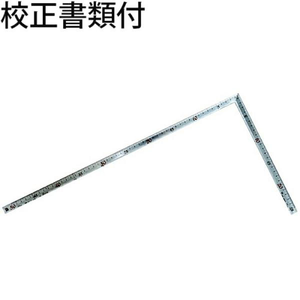 シンワ測定　曲尺高級角厚　シルバー５０cm　裏面角目　匠甚五郎しなやか　ＪＩＳ　校正証明書+トレサビ...