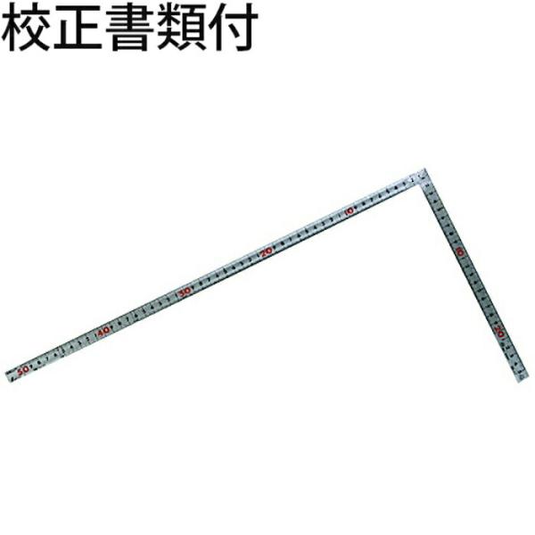 シンワ測定　曲尺同厚　シルバー　５０cm　表裏同目　名作　ＪＩＳ　校正証明書+トレサビリティ体系図　...