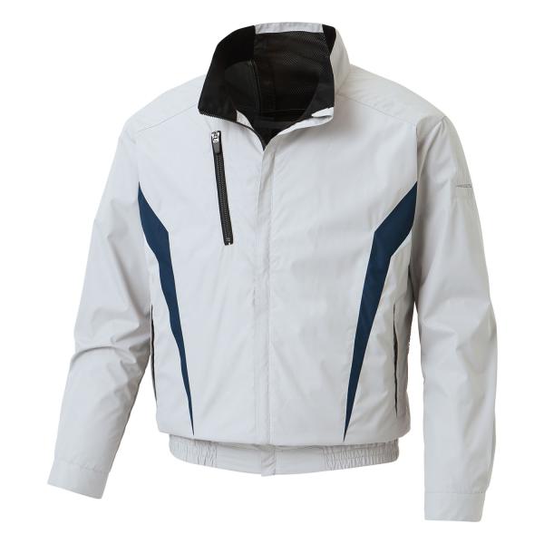 サンエス 空調風神服R チタン加工長袖ブルゾン  ( KF101+6シルバーグレー+5L )