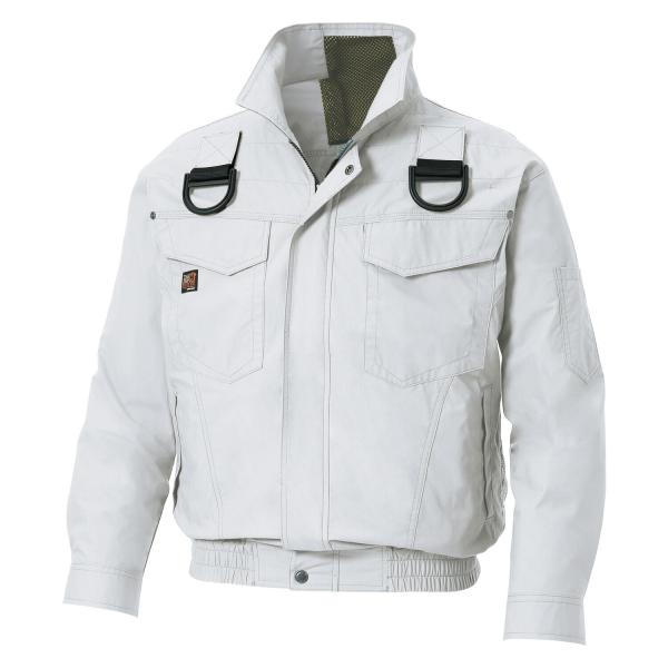 サンエス　空調風神服Rフルハーネス用長袖ブルゾン+デバイスセット　 ( KF91400G+6シルバー...