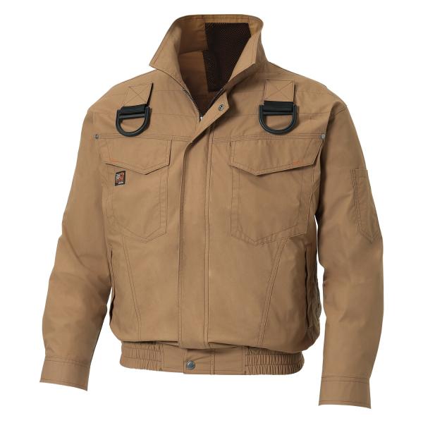 サンエス　空調風神服Rフルハーネス用長袖ブルゾン+デバイスセット　 ( KF91400G+20キャメ...