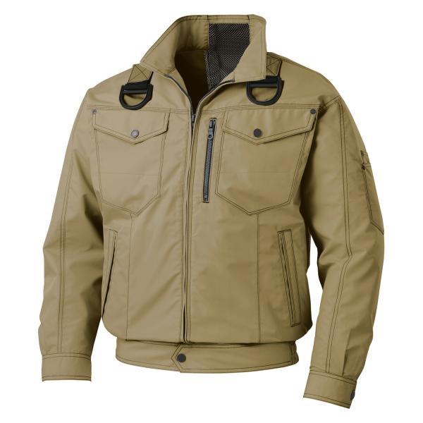 サンエス　空調風神服Rフルハーネス用長袖ブルゾン+デバイスセット　 ( KF95100G+21カーキ...