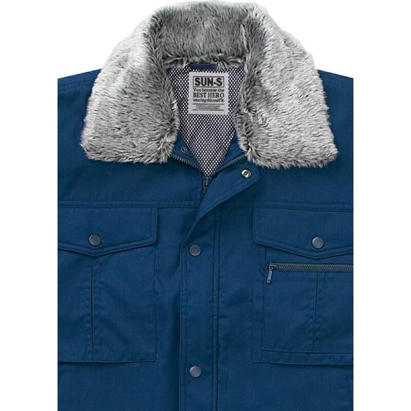 サンエス　防寒コート　ネイビー/Mサイズ ( BO850 3ネイビー M )