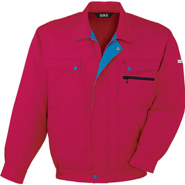 サンエス　コーディネートブルゾン　ワインレッド/4Lサイズ ( WA2700 8ワインレッド 4L ...