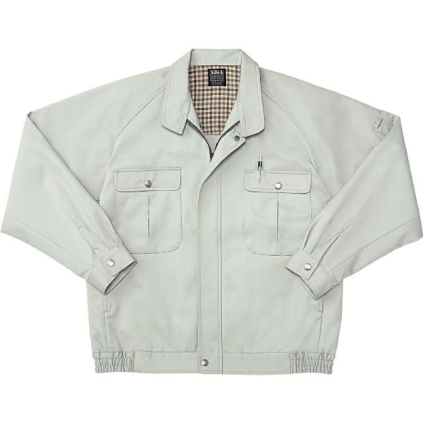 サンエス　ラグラントリカット長袖ブルゾン　アイボリー/5Lサイズ ( WA3200 2アイボリー 5...