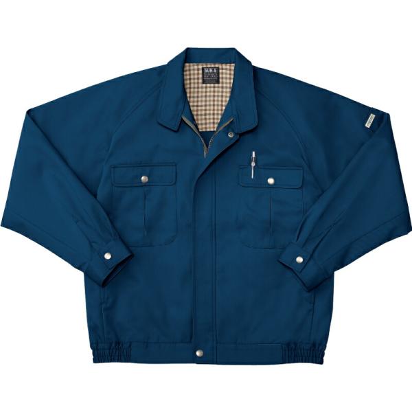 サンエス　ラグラントリカット長袖ブルゾン　ネイビー/4Lサイズ ( WA3200 3ネイビー 4L ...