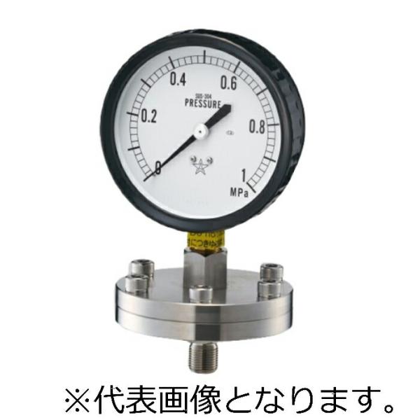 右下精器 隔膜式圧力計　ＢＴ−1型 ( AS R3/8-100X0.4MPa S-304 )