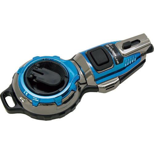 シンワ ハンディ墨つぼ Jr. Plus 手巻 シャープライン メタルブルー  ( 73299 )