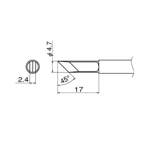 白光　こて先 KF型 ( T13-KF )