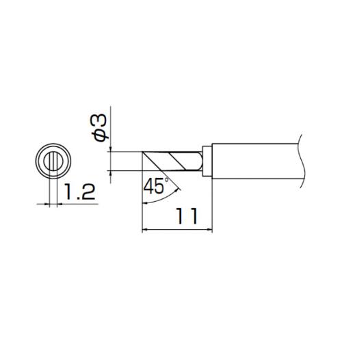 白光　こて先 KU型 ( T13-KU )