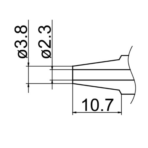 白光　ノズル 2.3MM ( N1-23 )