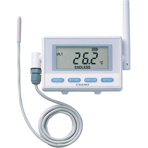 CHINO ワイヤレスウォッチャ監視機能付き無線ロガー サー(リード線3m/サーミスタ外付けモデルサ...