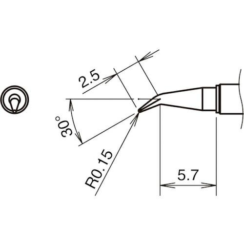 白光　こて先Ｊ型　４００℃ ( T38-02J )