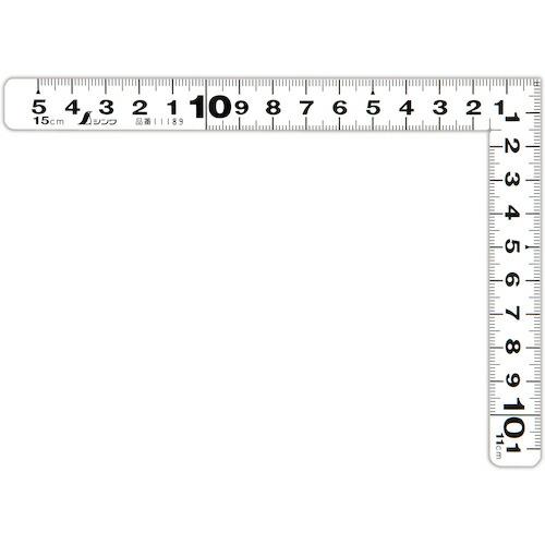 シンワ 曲尺平ぴた ホワイト 15×11cm 表裏同目  ( 11189 )